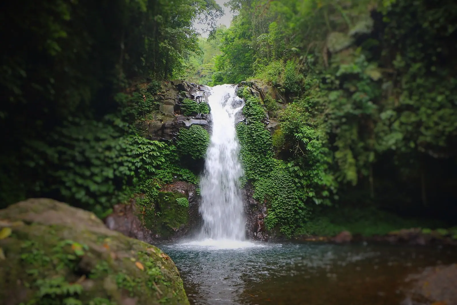 Gitgit waterfall, on the road to Lovina