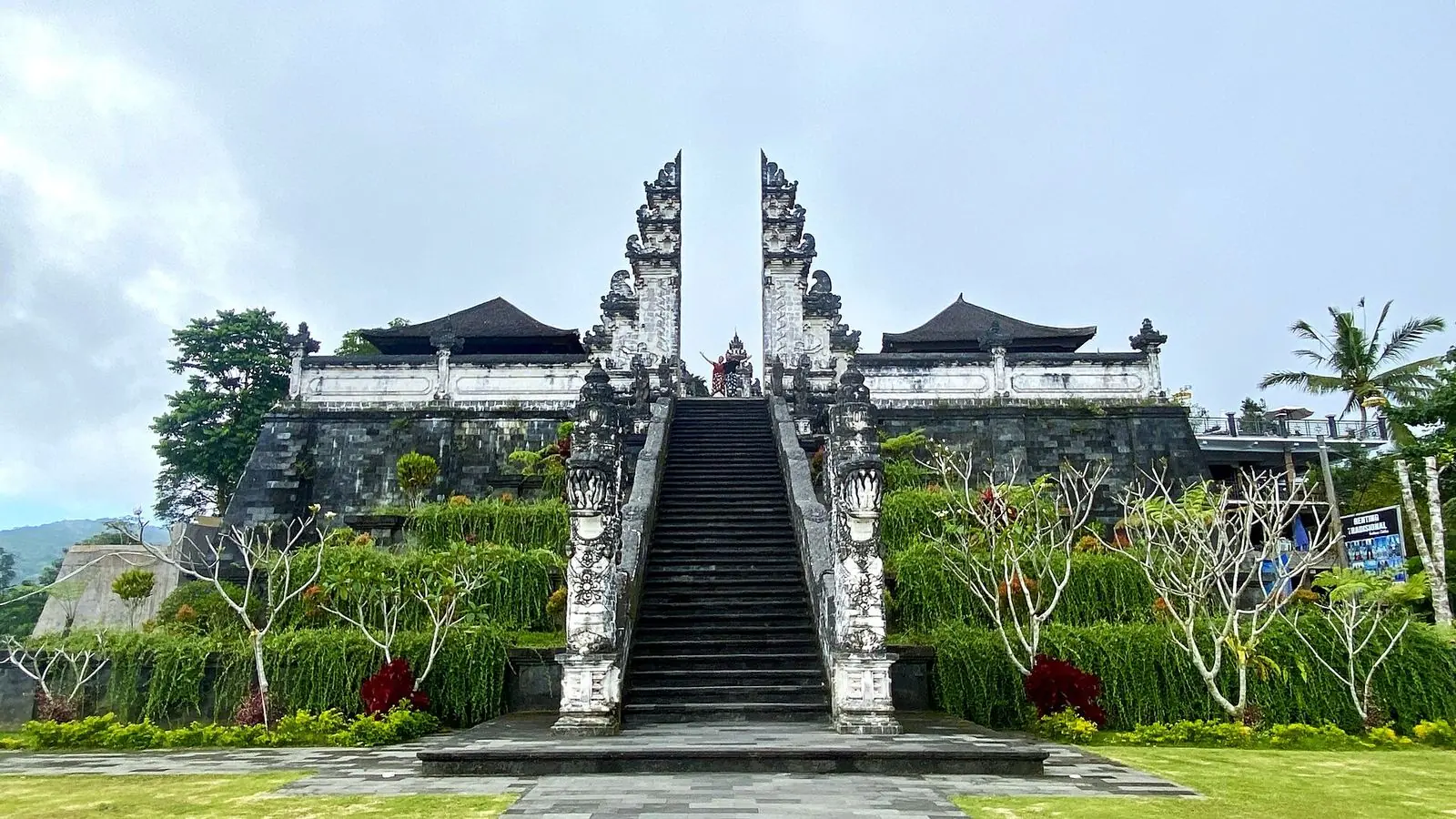 Stairs leading up to the split gates of Pura Lempuyang