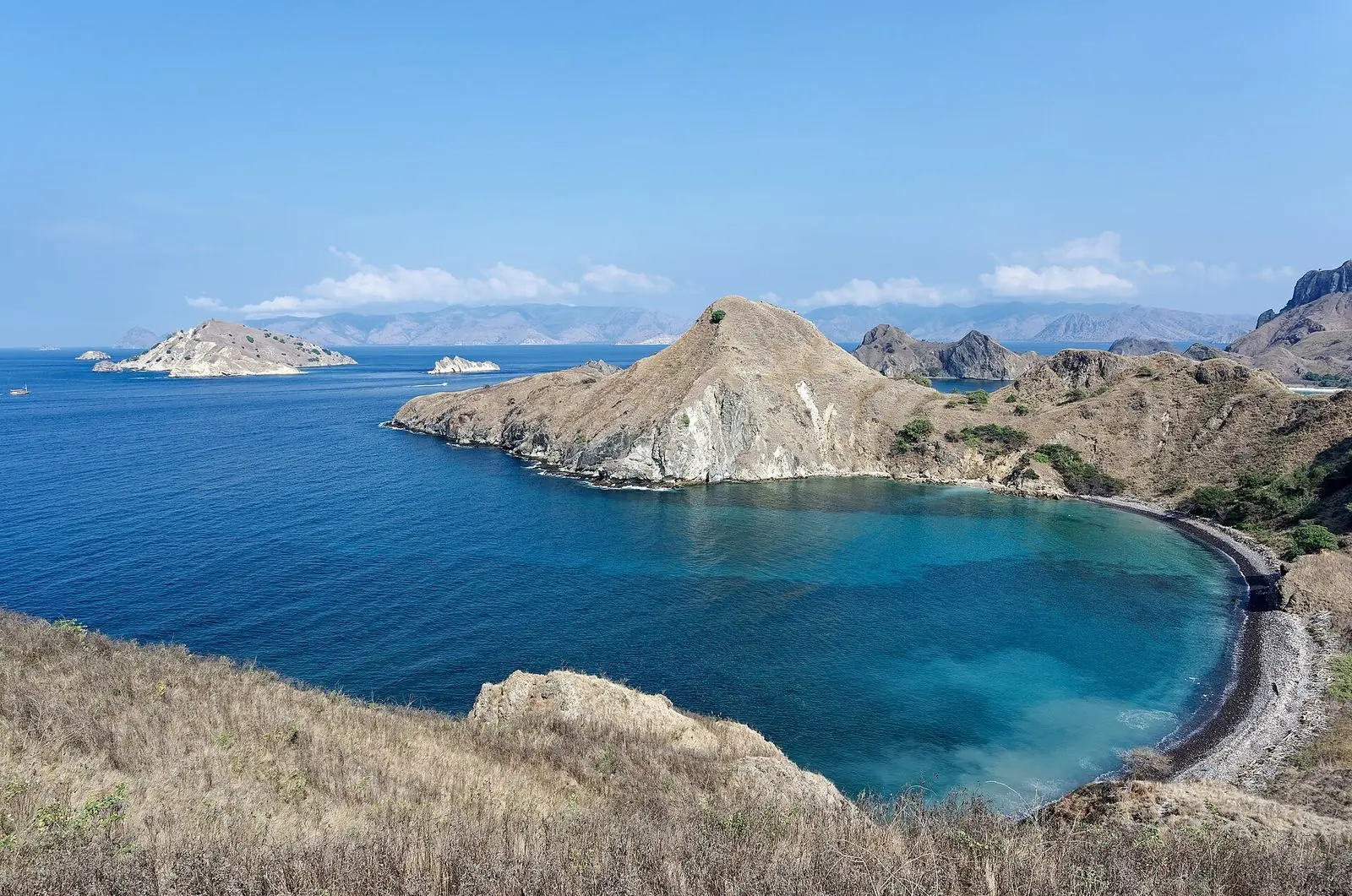 The bays of Padar Island in Komodo National Park